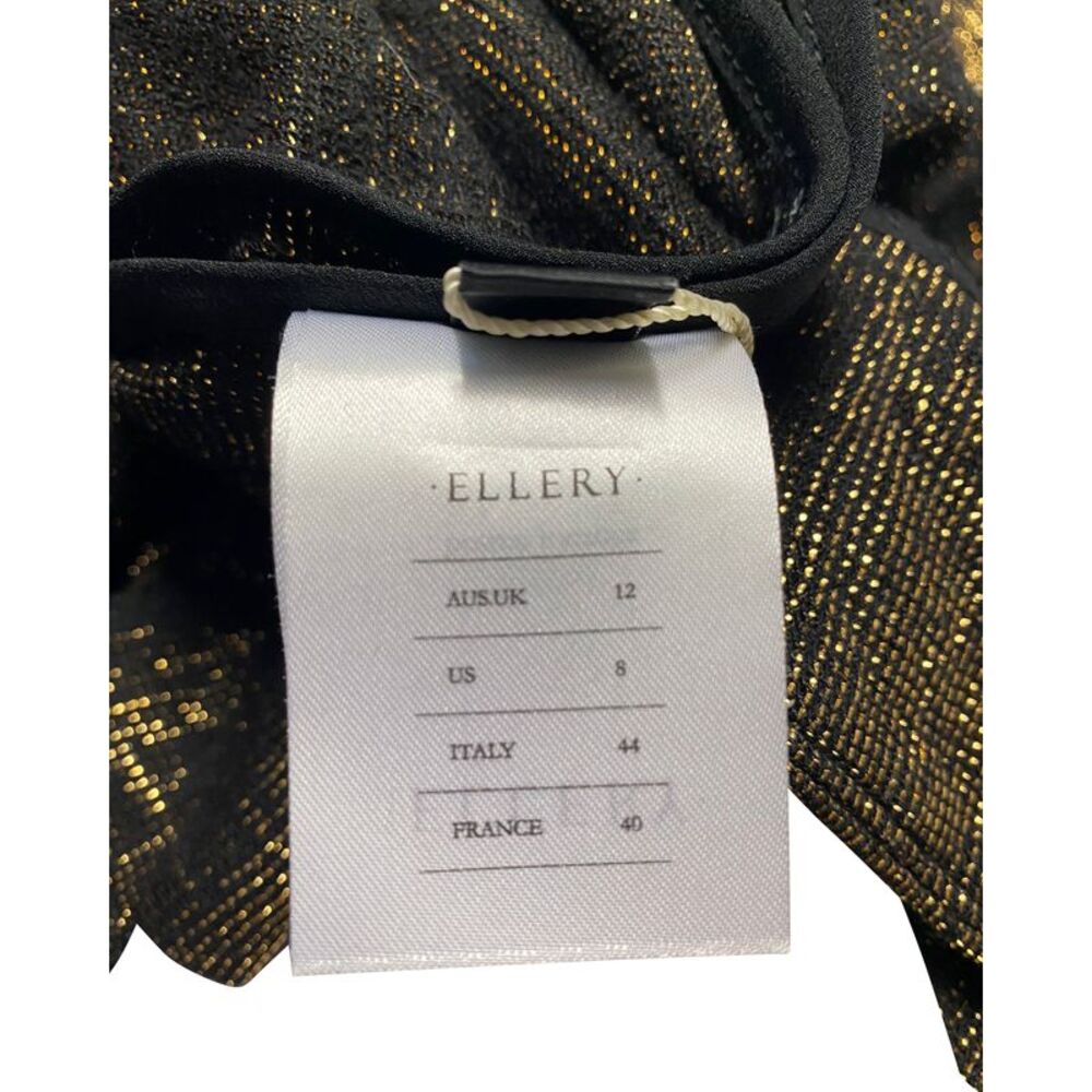 Pre Loved Ellery Vintage Glitter Bell Sleeve Top Women black T-Shirts - Picture 5 of 8